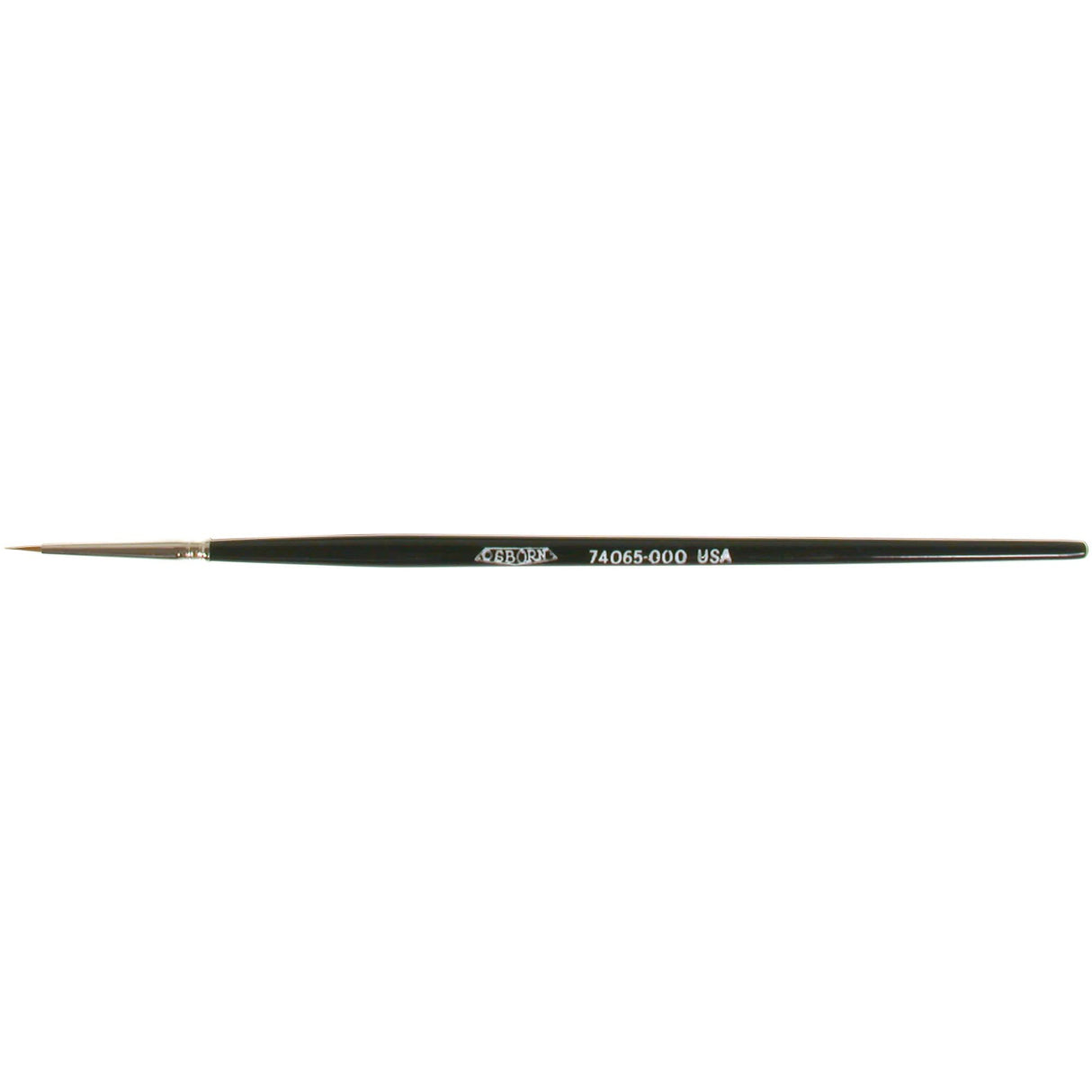 Artist Paint Brush, 1/32" Brush Width, Red Sable, Wood Handle