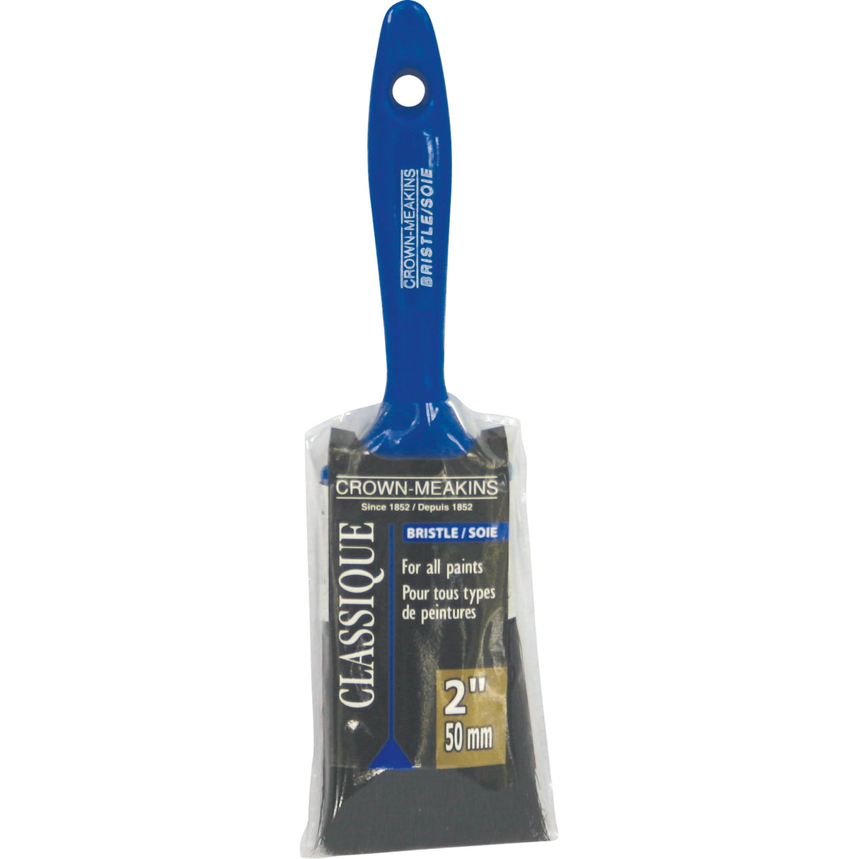 Classic Paint Brush, Bristle, Plastic Handle, 2" Width