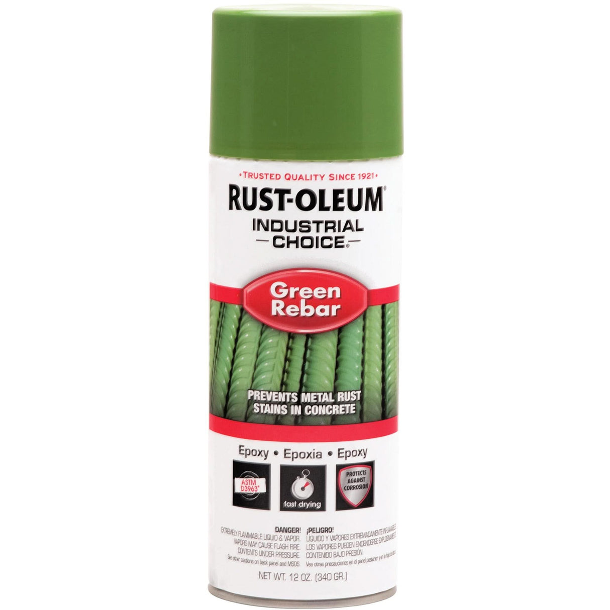 Industrial Choice® RB1600 System Rebar Epoxy Spray, Green Rebar, 12 fl. oz., Aerosol Can