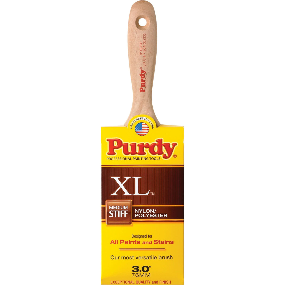 Syntox Angular Paint Brush, Poly/Nylon, Wood Handle, 3" Width