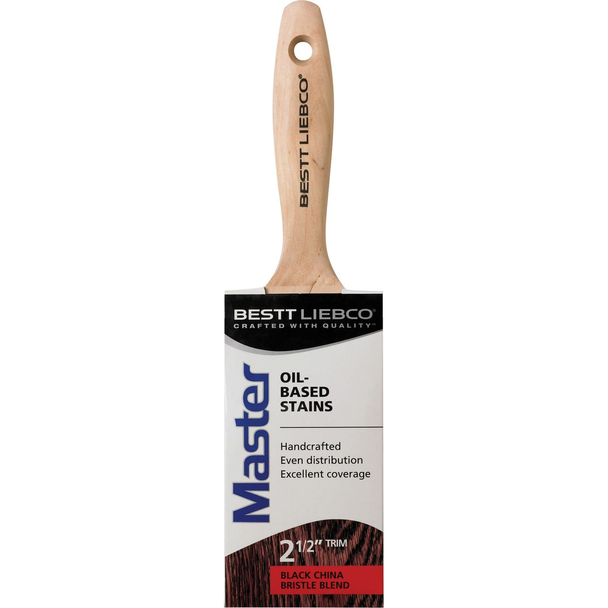 Master Trim & Angle Paint Brush, Black China, Wood Handle, 5/8" Width