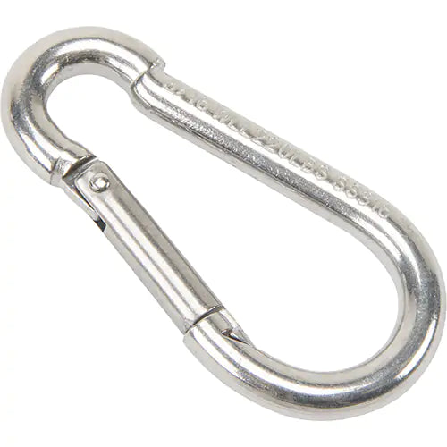 Stainless Steel Snap Hook, 220 lbs (0.11 tons) Working Load Limit, 3/16" Size, 5/16" Eye