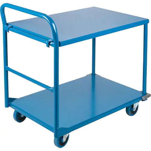 Shelf & Platform Truck, Steel, 24" W x 36" D x 40" H, 1300 lbs. Platform Capacity
