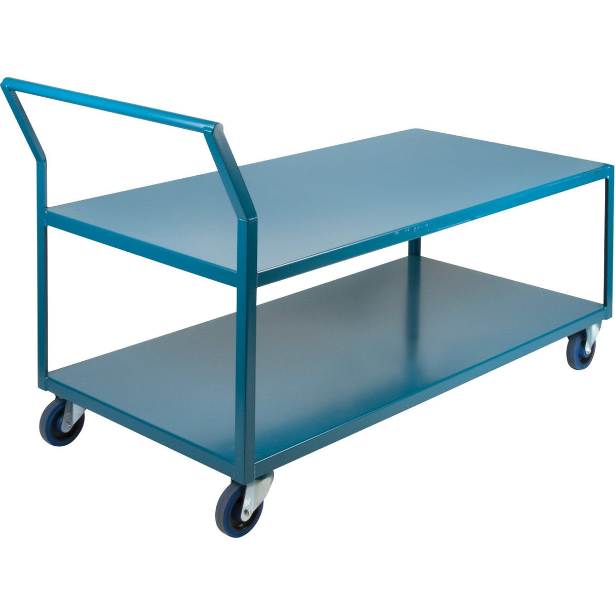 Heavy-Duty Low Profile Shop Carts, 2 Tiers, 30" W x 60" D x 40" H, 1200 lbs. Cap.