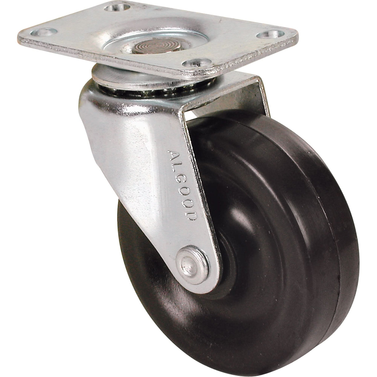 General Purpose Caster, Rigid, 3" (76 mm), Rubber, 90 lbs. (40.8 kg.)