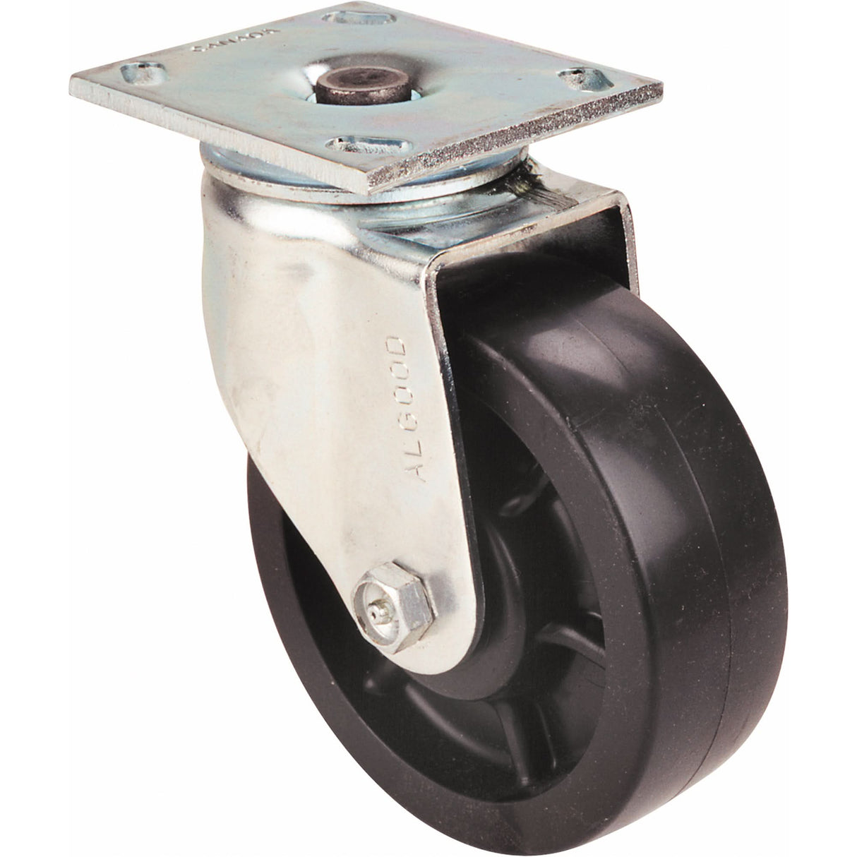 Heavy-Duty EMaxx Kingpin Caster, Rigid, 5" (127 mm), Hard Plastic/Nylon, 1000 lbs. (453.6 kg.)