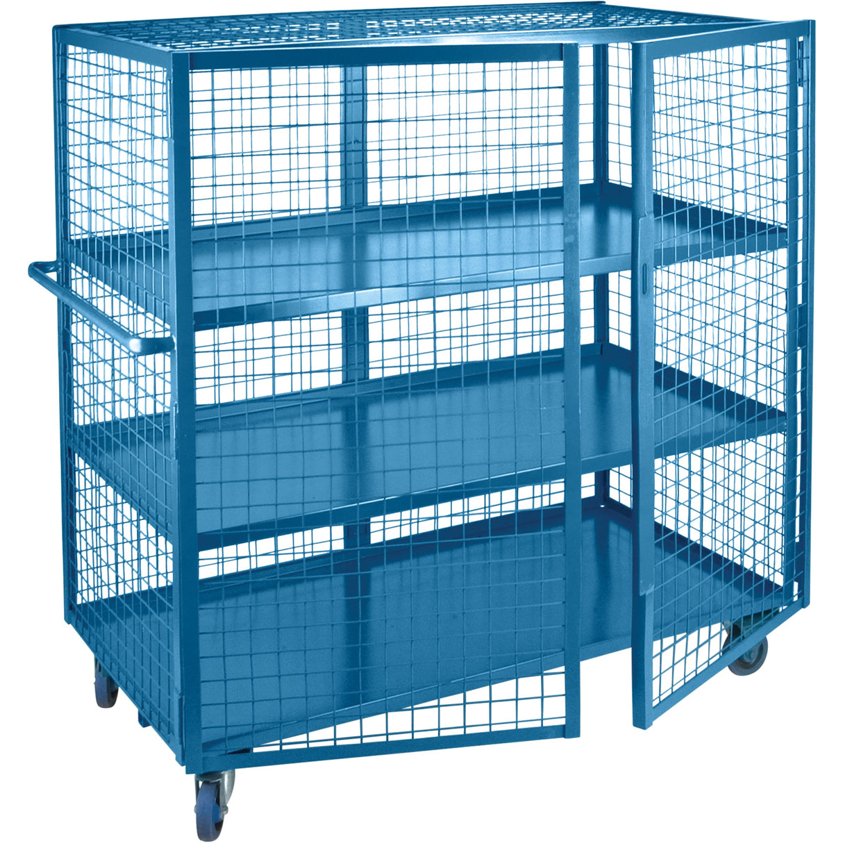 Wire Mesh Truck, 3 Tiers, 51" L x 26" W x 62.5" H, 1200 lbs. Cap.