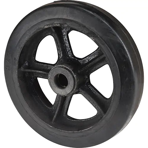 Mold-On Rubber Wheel, 8" (203 mm) Dia. x 2" (51 mm) W, 400 lbs. (181 kg.) Capacity