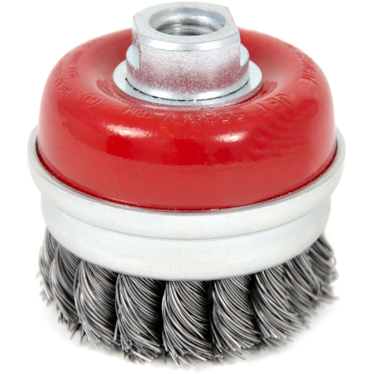 High-Performance Knot Banded Cup Brush, 3" Dia. x 5/8"-11 Arbor