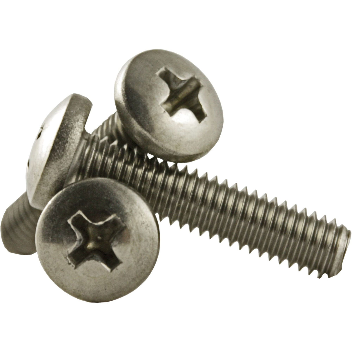 Machine Screw Pan Head, #10 x 7/8" L, Stainless Steel