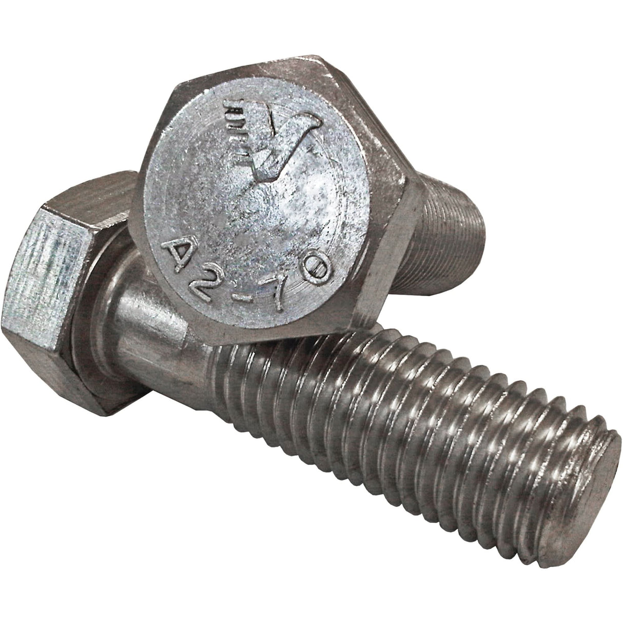 Hex Head Cap Screw, 10 mm Dia., 45 mm L, Stainless Steel, Coarse, Grade 18-8 Stainless Steel