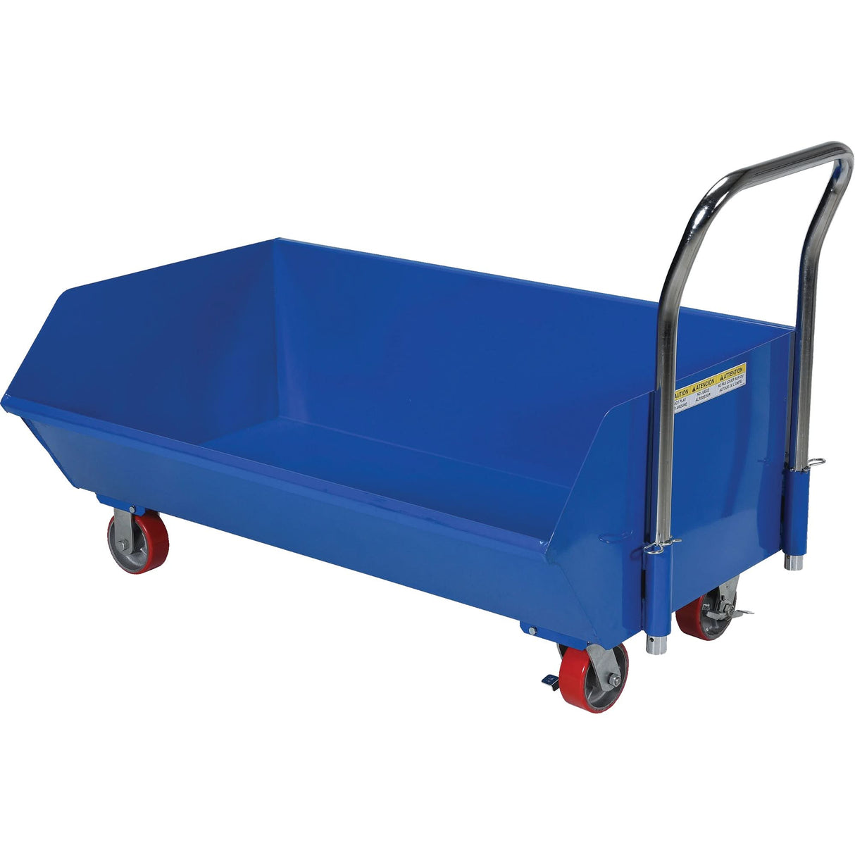Low Profile Hopper, Steel, 1/3 cu.yd., Blue