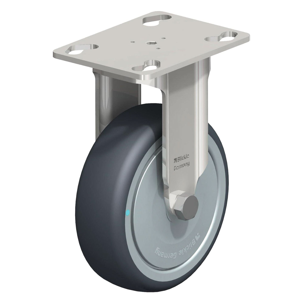 Caster, Rigid, 3-1/8" (79.5 mm), Thermoplastic Rubber-Elastomer, 220 lbs. (100 kg.)