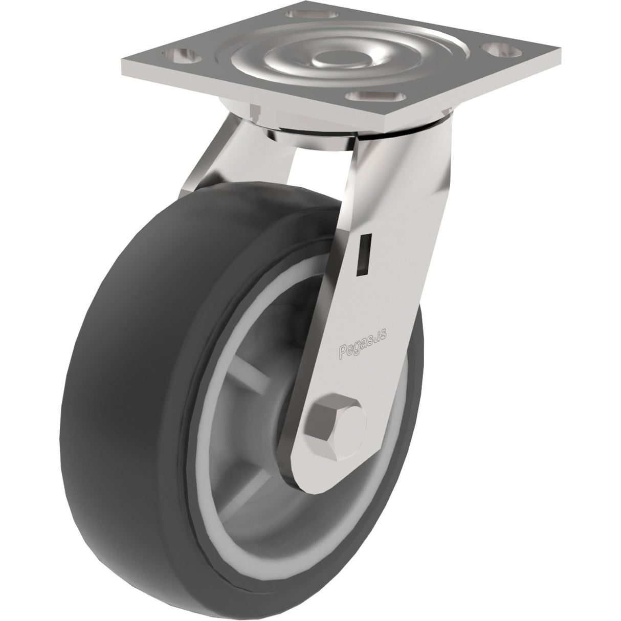 21 Series Medium-Duty Caster, Rigid, 8" (203.2 mm), Polypropylene, 900 lbs. (408 kg.)