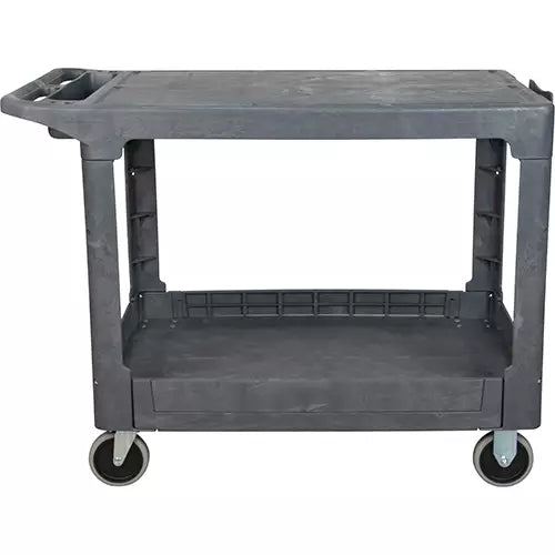 Flat-Shelf Utility Service Cart, 2 Tiers, 25-1/4" x 32-1/4" x 44", 550 lbs. Capacity