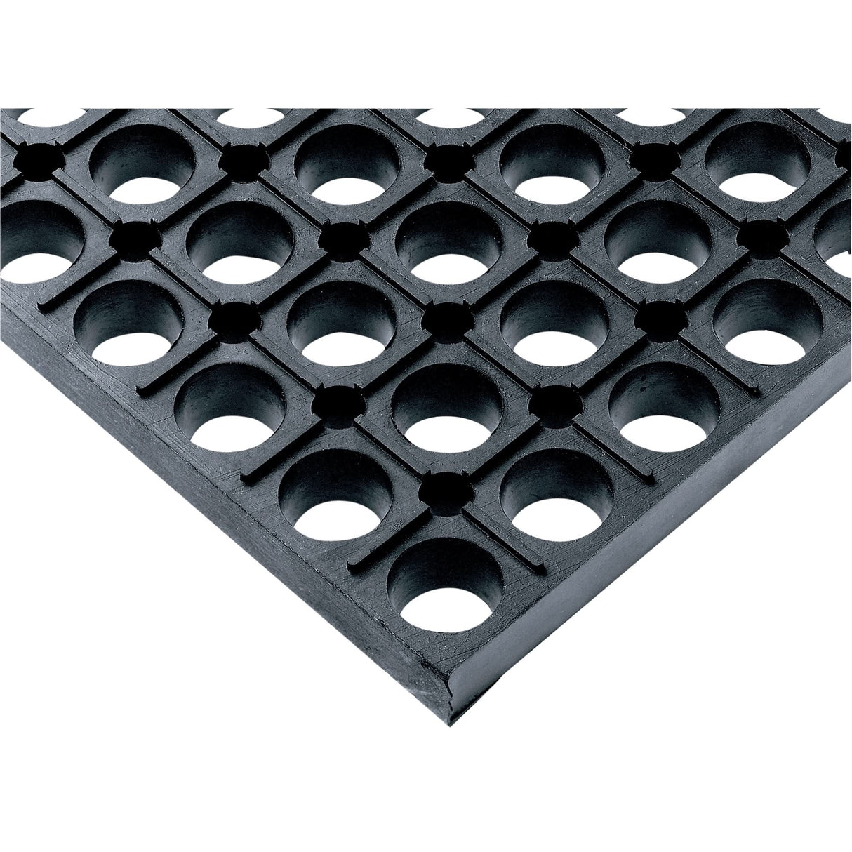 WorkSafe® No. 477 Mats, Slotted, 3' x 4' x 7/8", Black, Natural Rubber