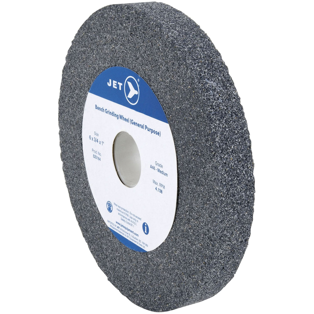 Bench Grinding Wheel, 6" x 1", 3/4" Arbor