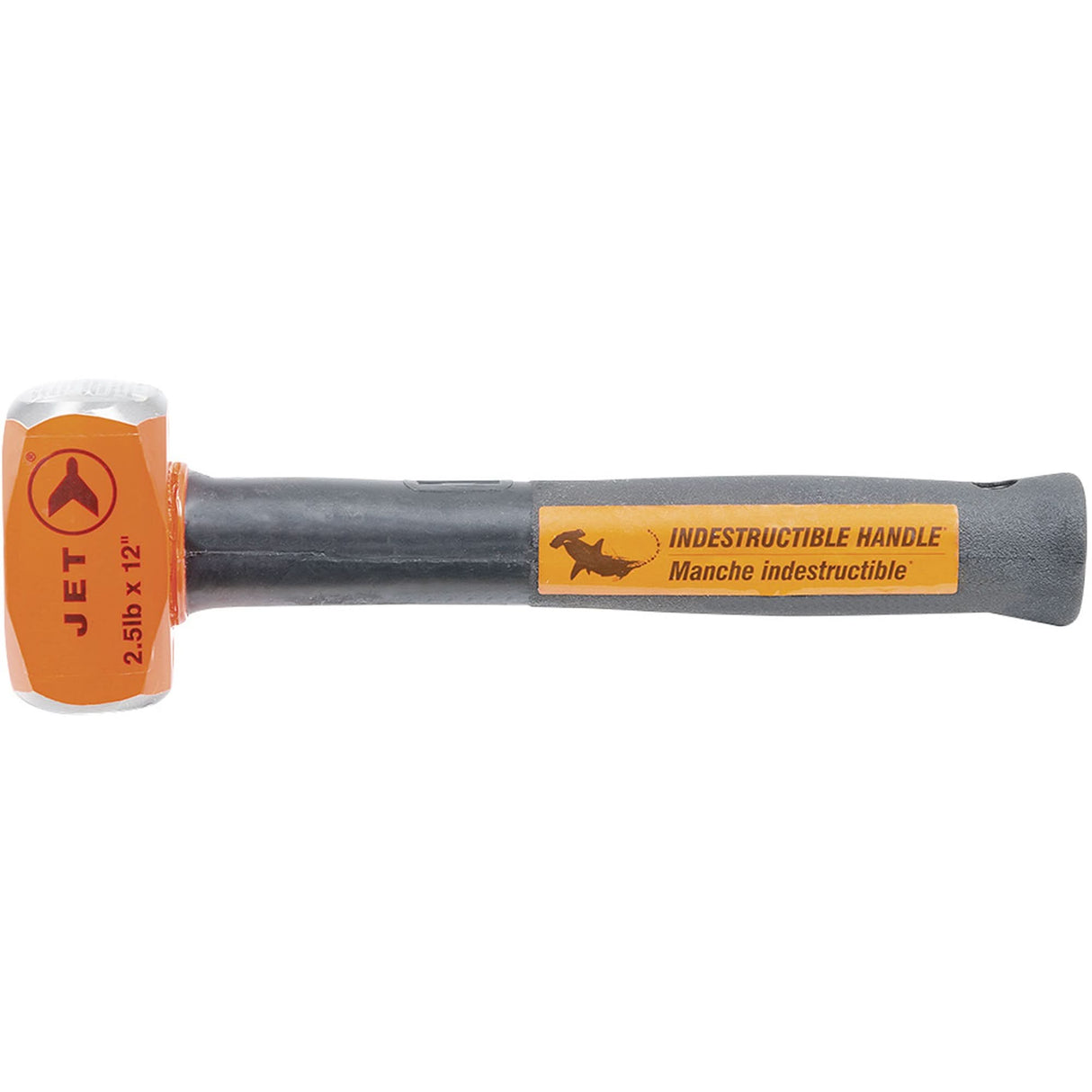 Indestructible Handle Sledge Hammer, 2.5 lbs., 12", Tubular Steel Handle