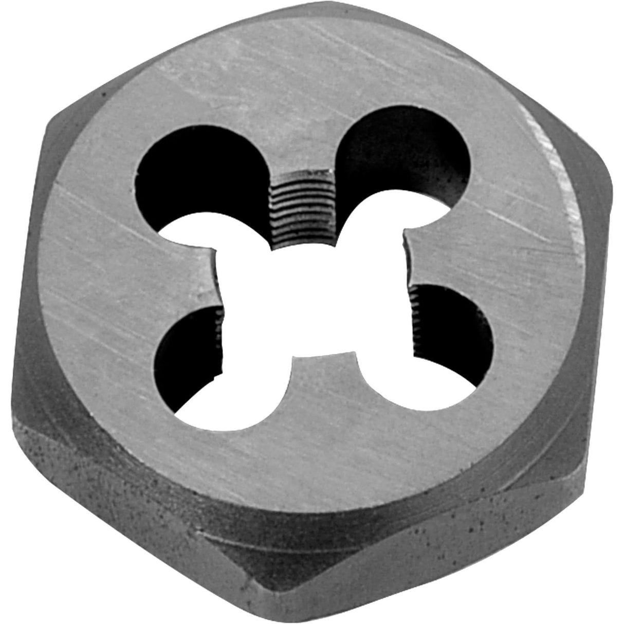 Hexagon Rethreading Bolt Die, 1-7/16" Dia., 3/4"-10 Thread, Chromium Steel