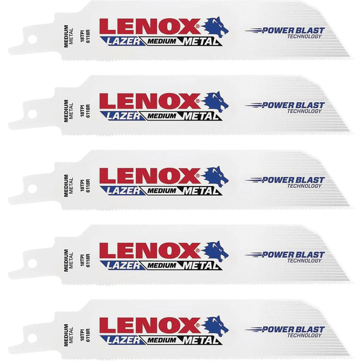 Lazer Metal Cutting Reciprocating Saw Blade, Bi-Metal, 18 TPI, 6" L