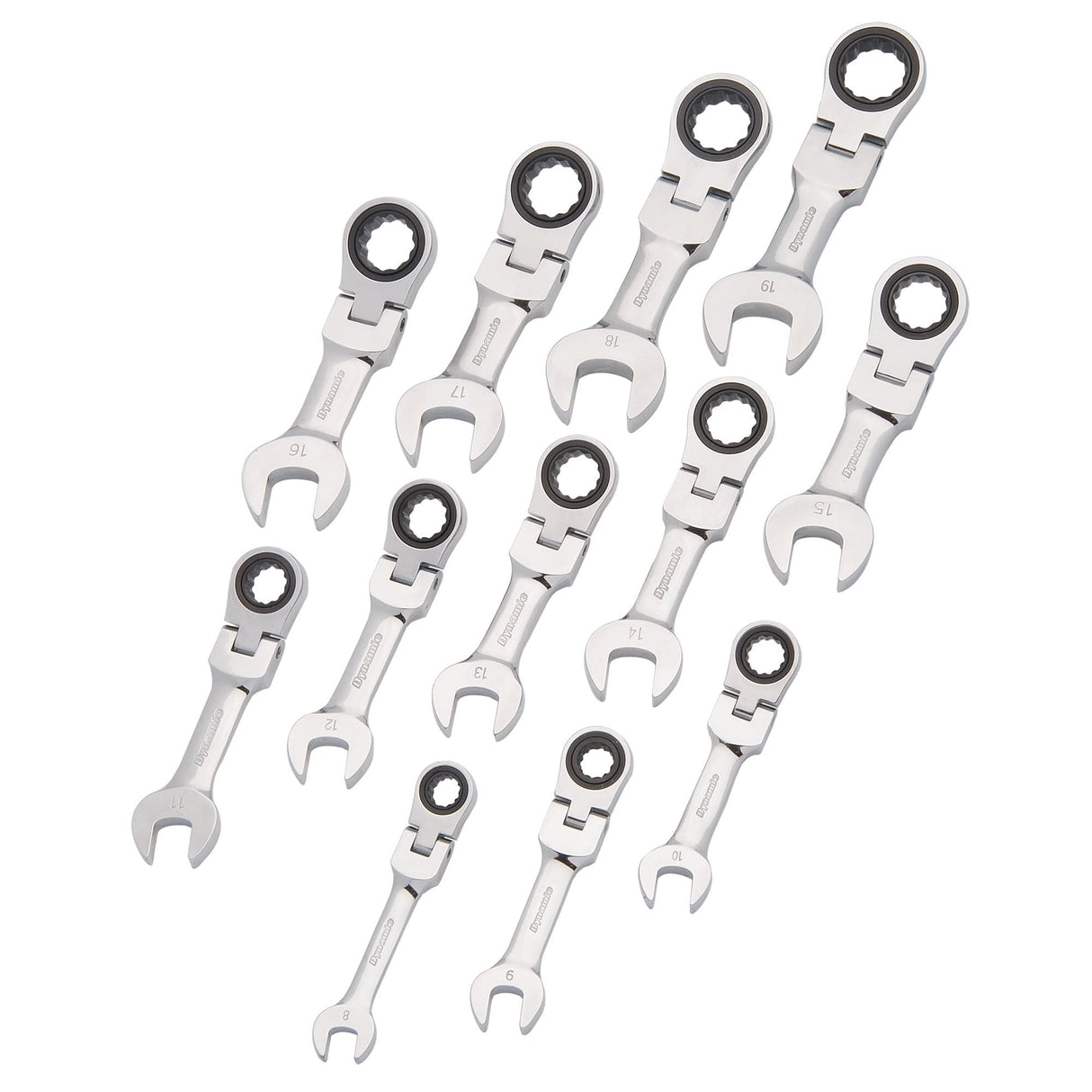 Stubby Wrench Set, Combination, 12 Pieces, Metric