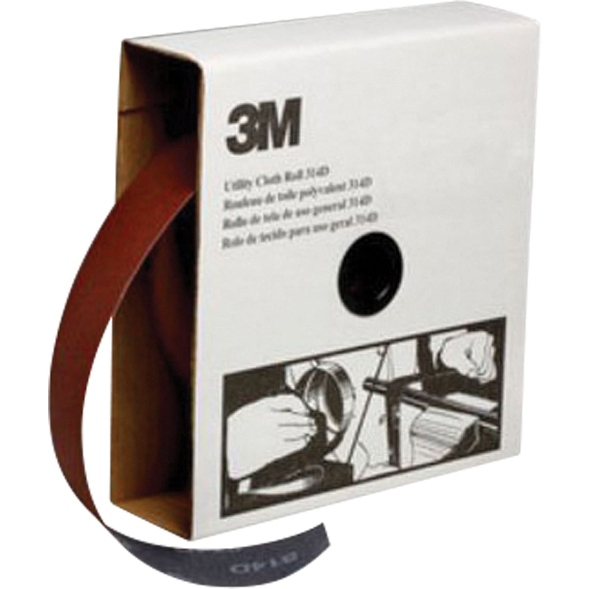 Utility Sanding Roll, Aluminum Oxide, 2" W x 150' L, P400 Grit
