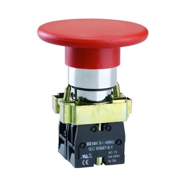 NOARK® Emergency Stop 22mm 1NO+1NC 60mm Mush. Head | Ex9PBR45