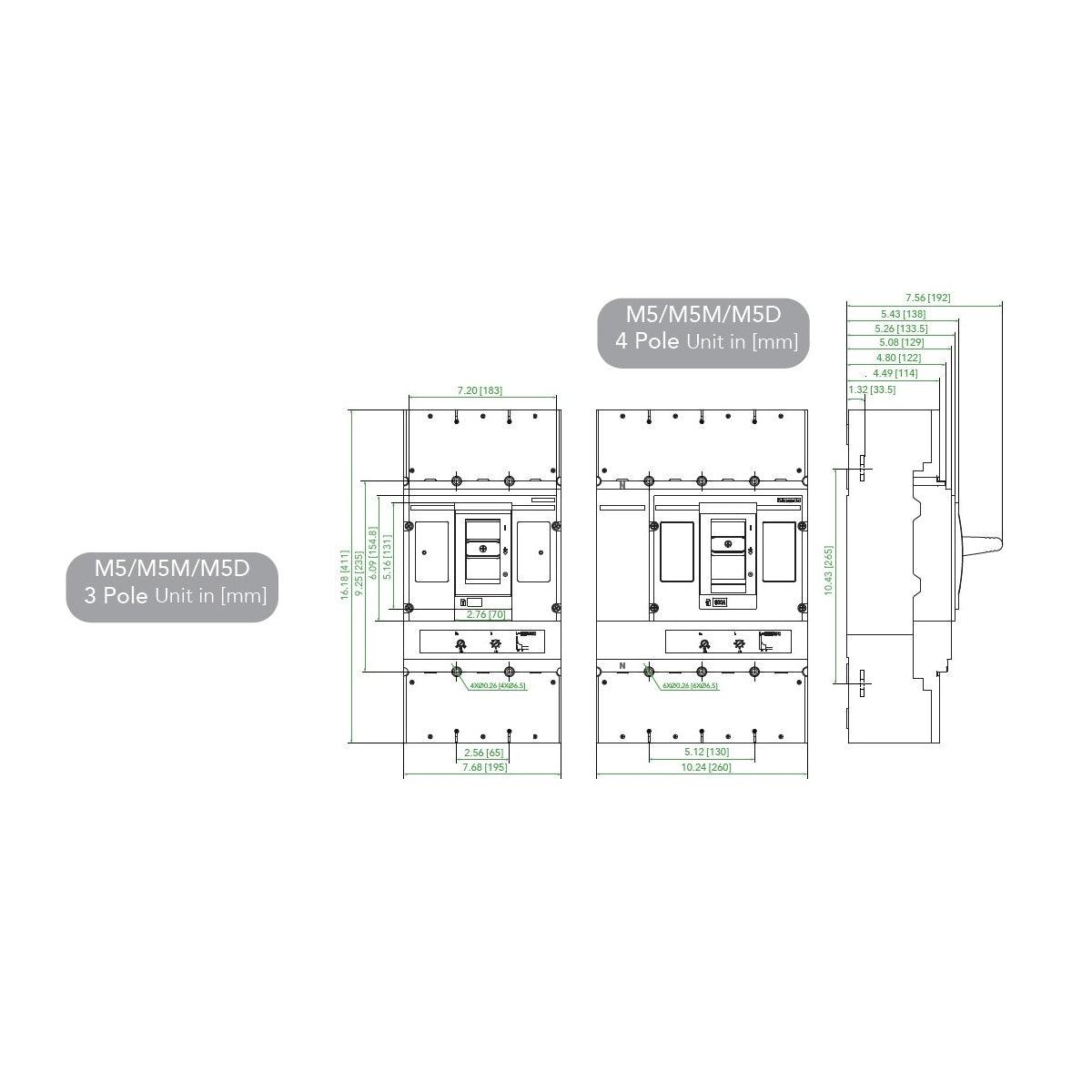 NOARK® Molded Case Circuit Breaker 700A, 3P IC Class N | M5N700T3L
