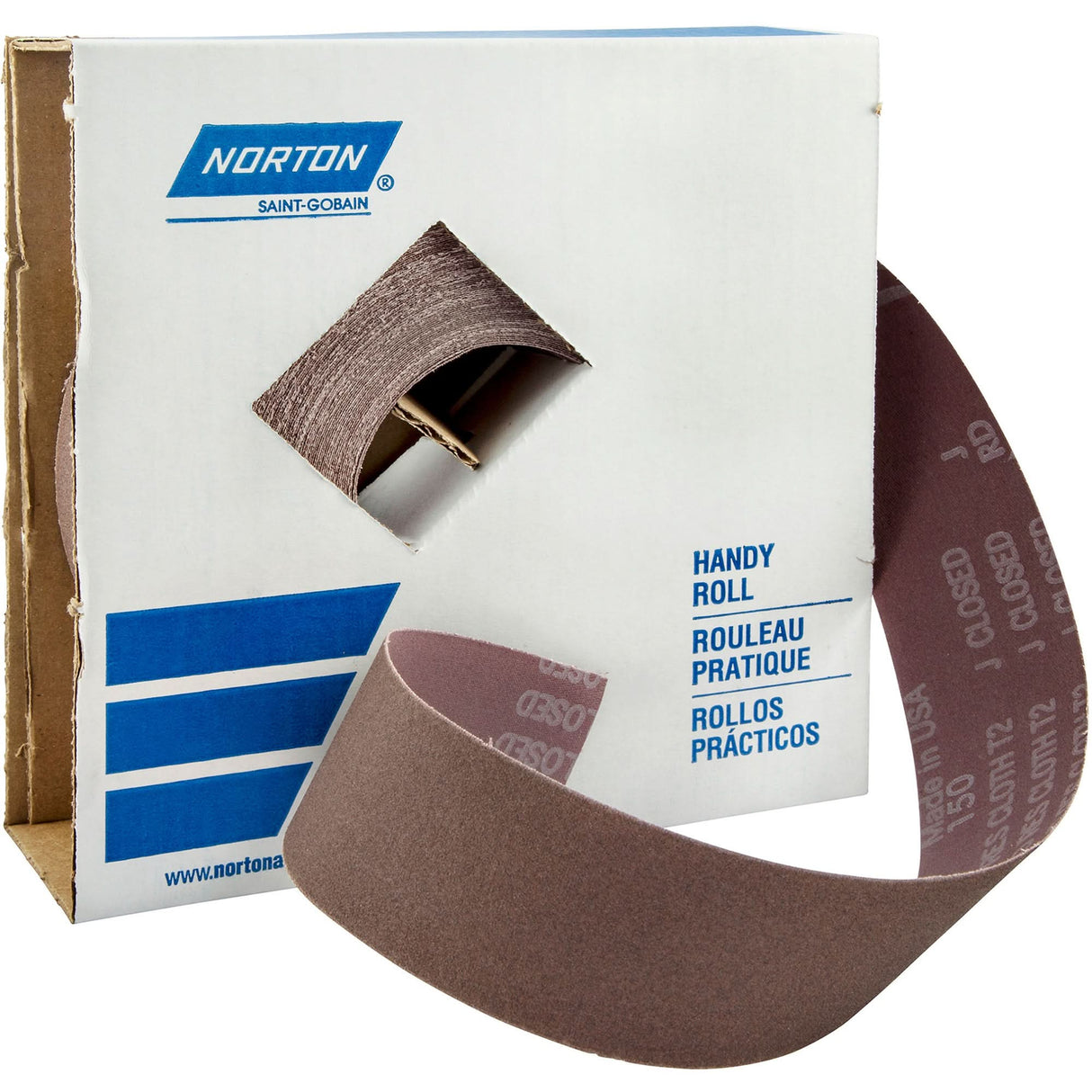Sanding Roll, Aluminum Oxide, 2" W x 150' L, 280 Grit