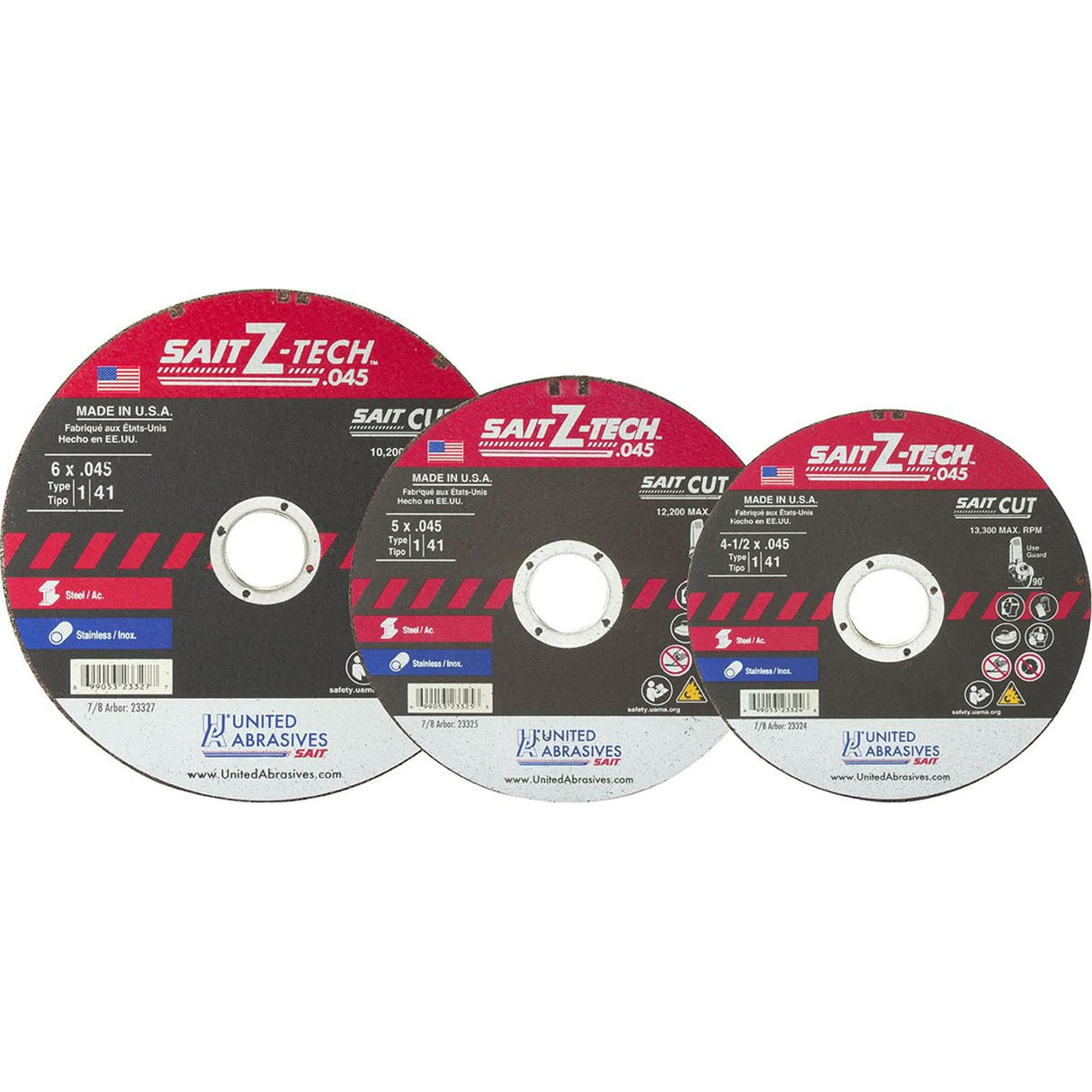 Ztech Cutting Wheel, 4" x 0.045", 5/8" Arbor, Type 1, Zirconium, 19000 RPM