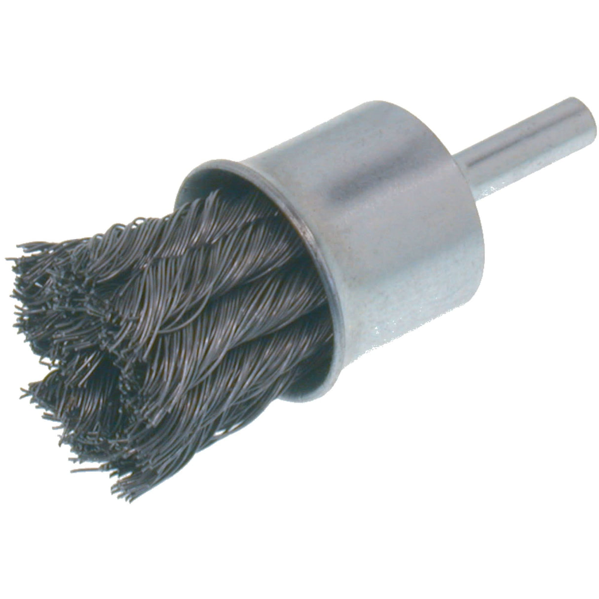 Economy Knot Wire End Brush, 1" Dia., 0.012 Wire Dia., 1/4" Shank