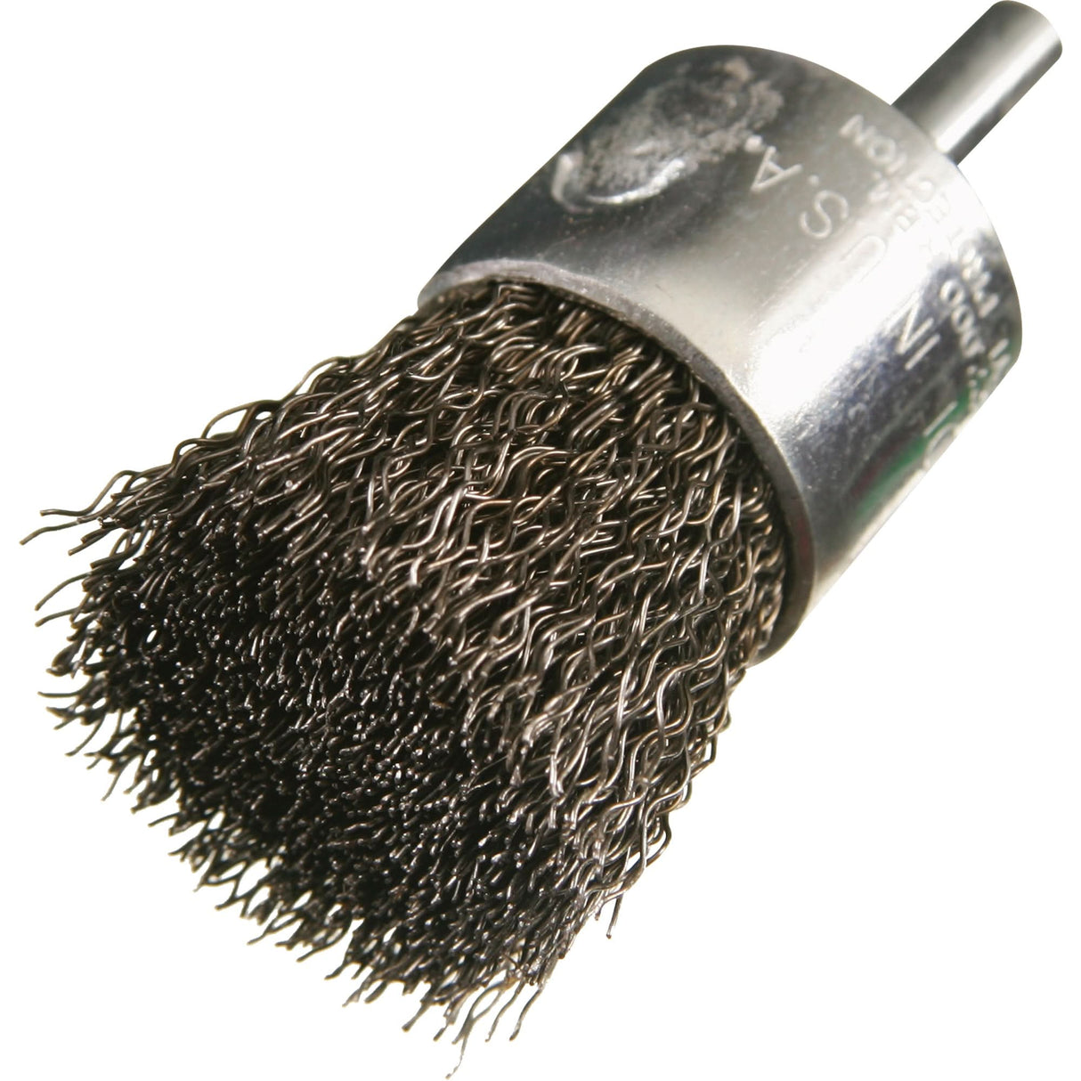 Crimped Wire End Brushes, 1", 0.005" Fill, 1/4" Shank