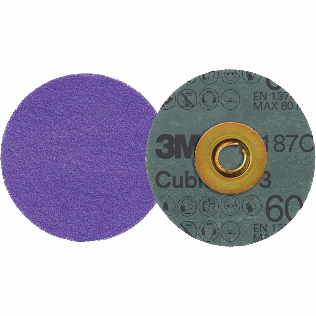 Cubitron™ 3 Roloc™ Fibre Disc, 3" Dia., 60+ Grit, Ceramic