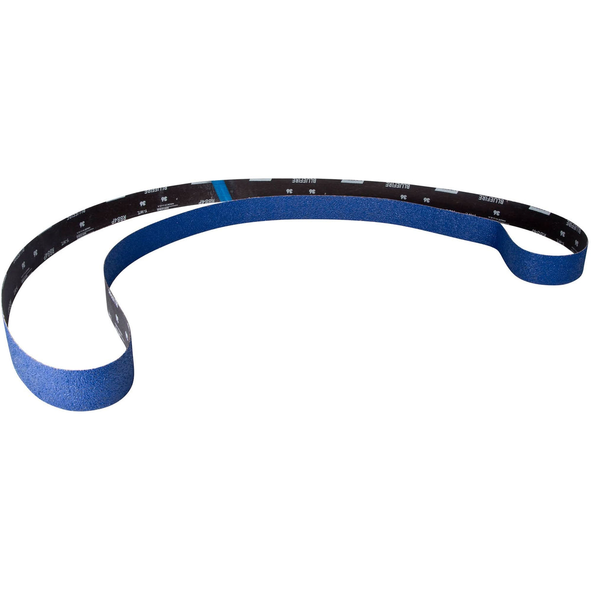 BlueFire® Narrow Sanding Belt, 2" W x 132" L, Zirconia Alumina, 36 Grit