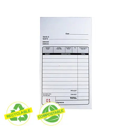 Livret de factures 2 copies – Paquet de 500, idéal pour commerçants
