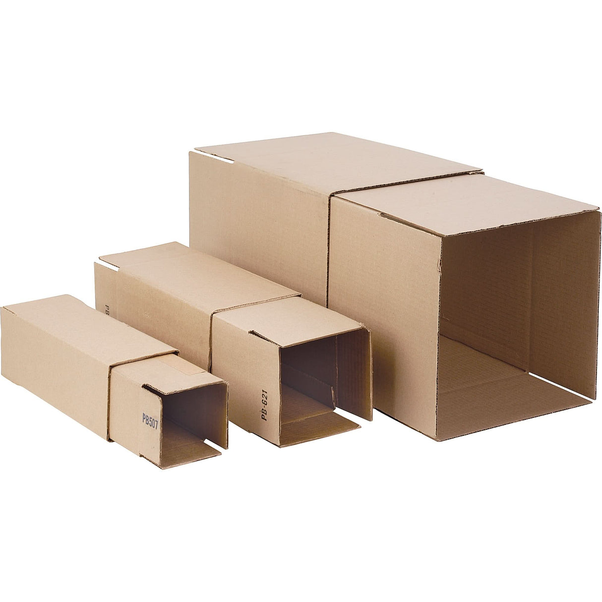 Telescopic Corrugated Boxes, 12" W x 12" L, 24" - 48" Height Range