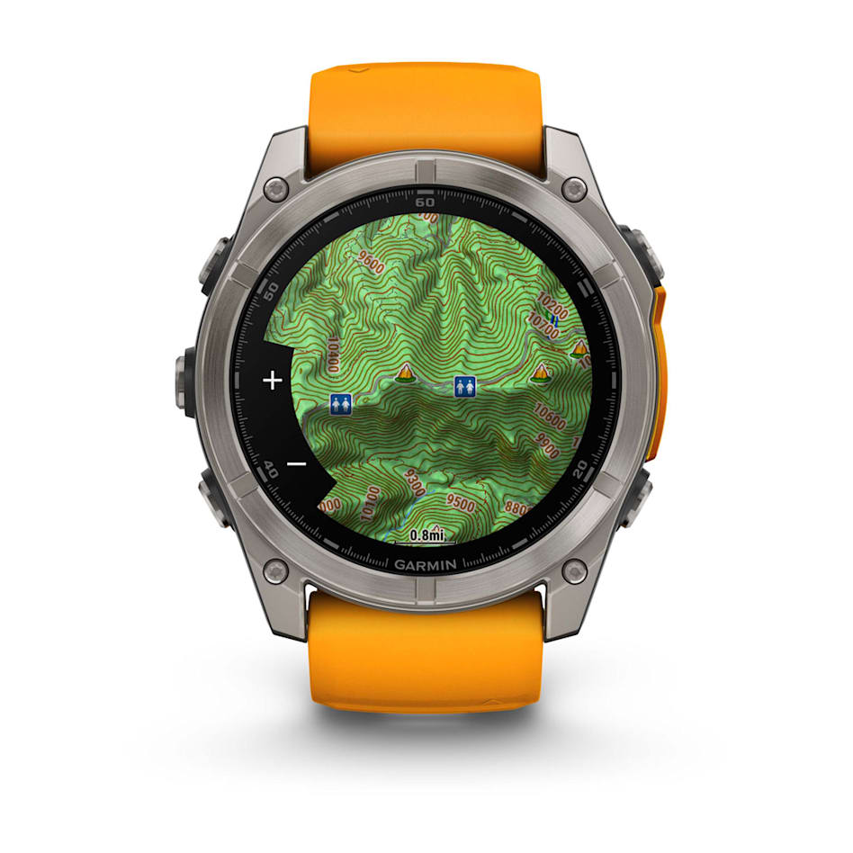 fēnix® 8 – 51 mm, AMOLED Sapphire, Titanium with Spark Orange/Graphite Band