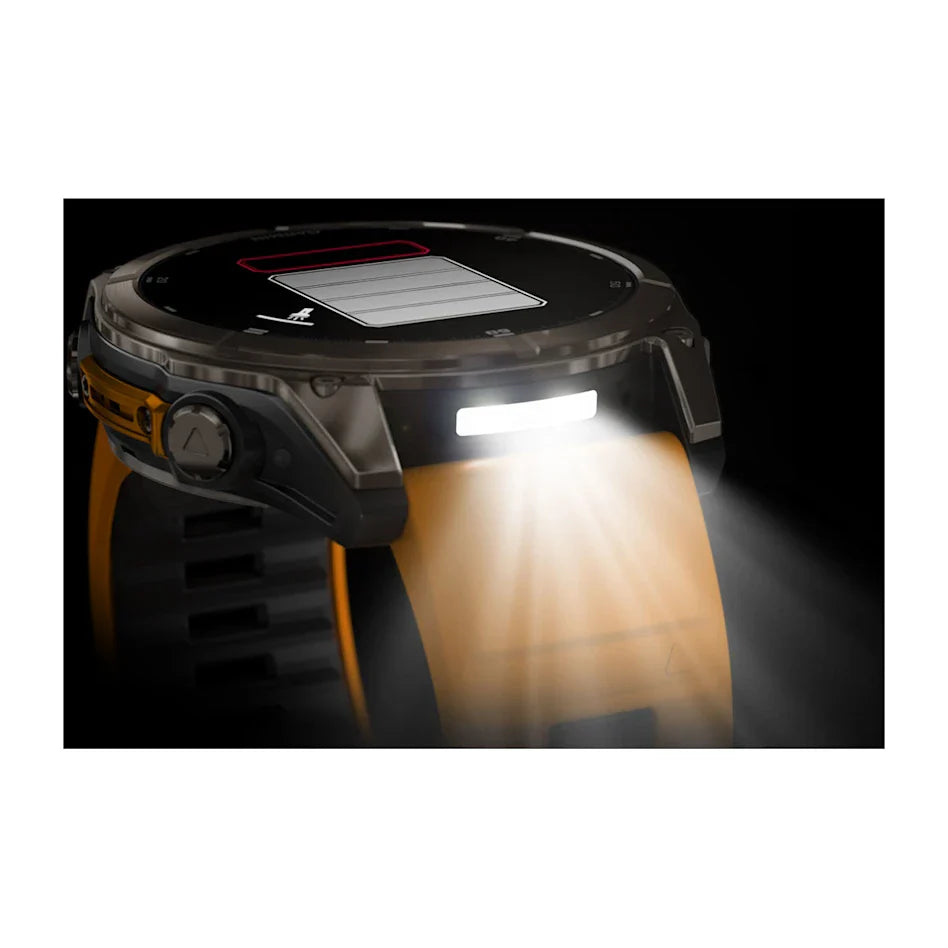 fēnix® 8 – 51 mm, AMOLED Sapphire, Titanium with Spark Orange/Graphite Band