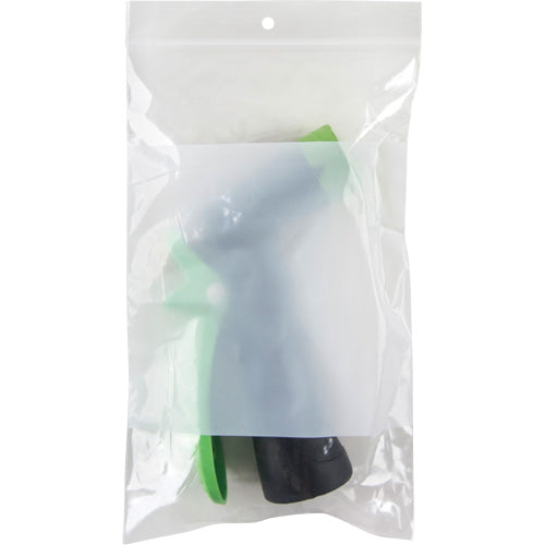 White Block Poly Bags, Reclosable, 8" x 5", 2 mils