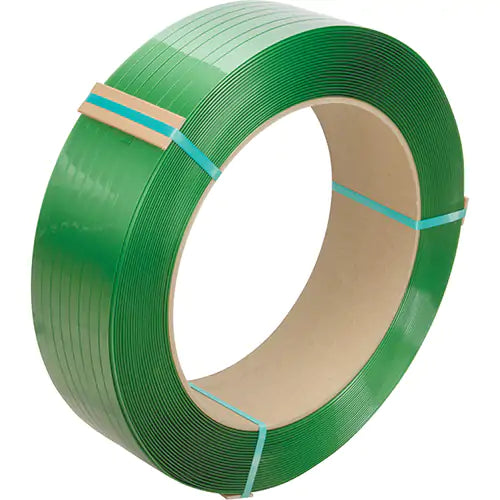 Strapping, Polyester, 5/8" W x 4000' L, Green, Manual Grade