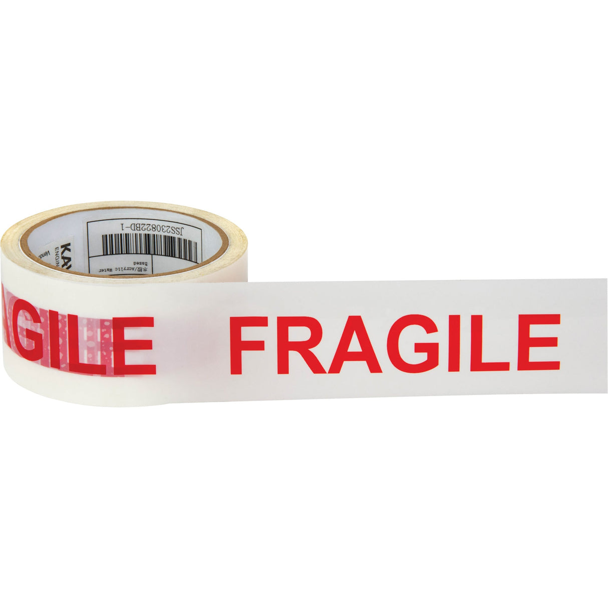 "Fragile" Box Sealing Tape, Hot Melt Adhesive, 2 mils, 48 mm (2") x 100 m (328')