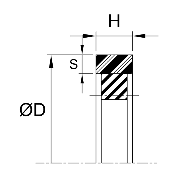 Piston Seal (160G) )2.750" x 2.353" x 0.155" - Teflon/Nitrile