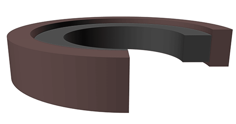 Piston Seal (169B) 5.000" x 4.437" x 0.274" - Bronze Filled Teflon/Nitrile