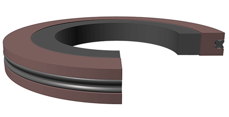 Piston Seal (AQ) 4.000" x 3.384" x 0.271" - BR.PTFE/NBR