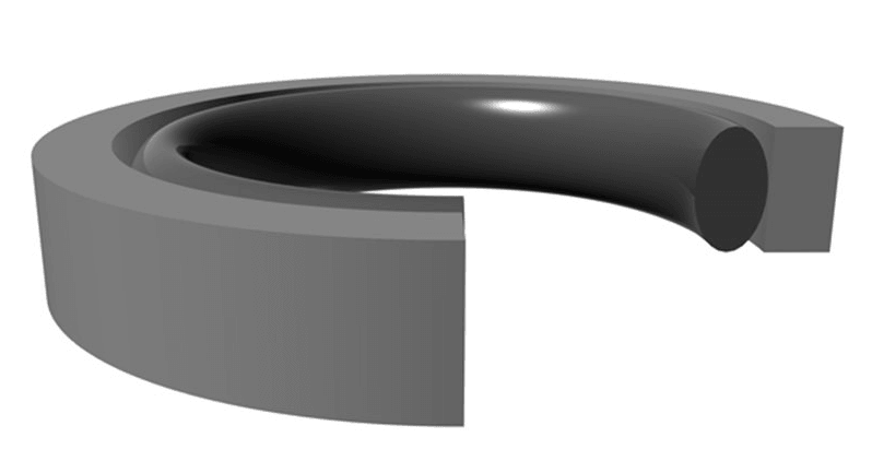 Piston Seal (C914) 4.000" x 3.408" x 0.312" - Nylon/Nitrile