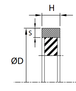 Piston Seal (P2G) 110mm x 89mm x 8.1mm - Nylon/Nitrile