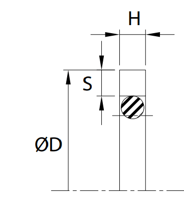 Piston Seal (TFES) 6.000" x 5.482" x 0.143" - Teflon/Nitrile