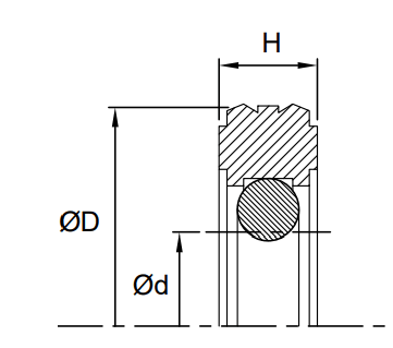 Piston Seals (P2B/U) 180mm x 159mm x 8.1mm - Polyurethane/Nitrile