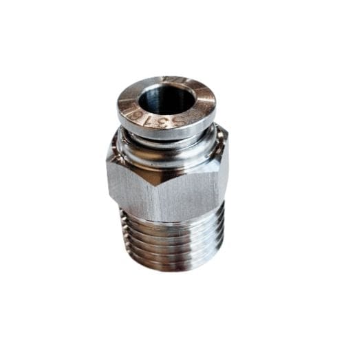 Stainless steel 316L 5/32" Tube x 1/8 NPT Male Straight Push-in Fitting (SPC5/32-N01)