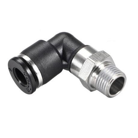 Push to Connect 90 Elbow Fitting 6mm Tube x 1/8" BSPT (R) Male - Compact